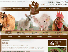 Tablet Screenshot of productoscarnicosdeasturias.com